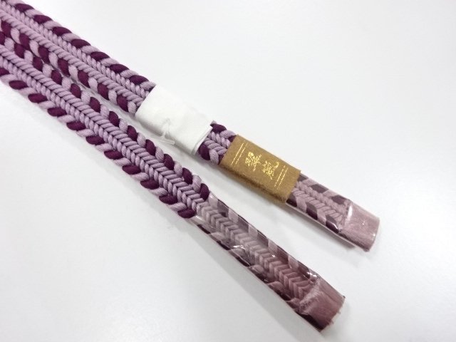  未使用品　翠嵐工房　正絹　帯留め用　手組四分紐